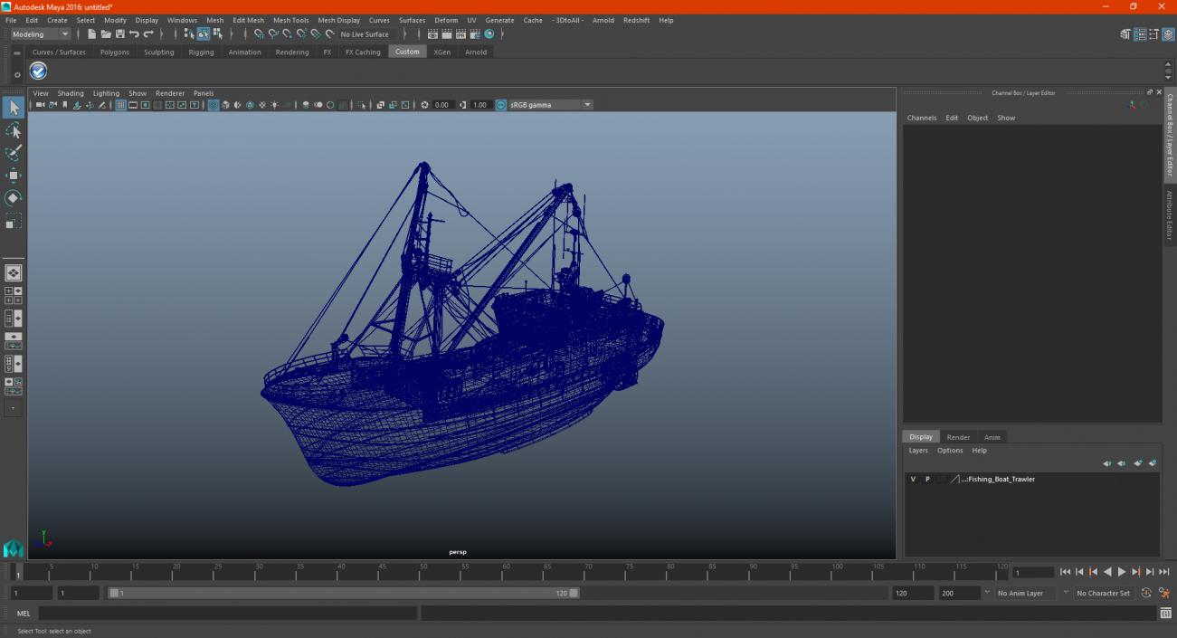 3D model Fishing Boat Trawler