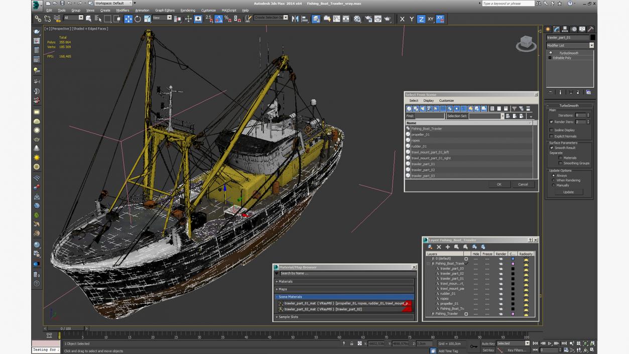 3D model Fishing Boat Trawler