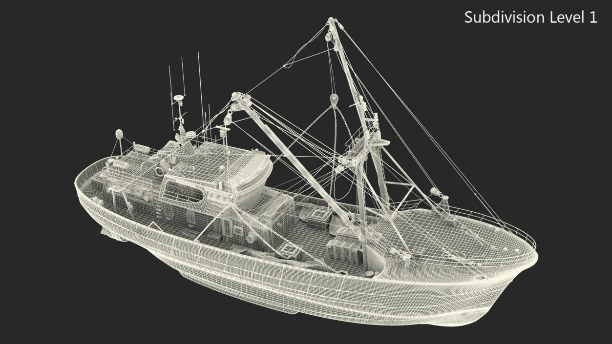 3D model Fishing Boat Trawler