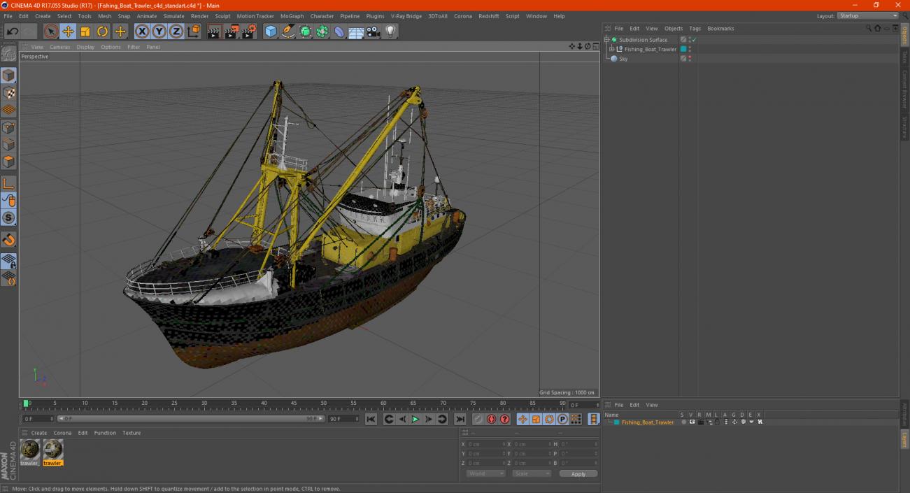 3D model Fishing Boat Trawler