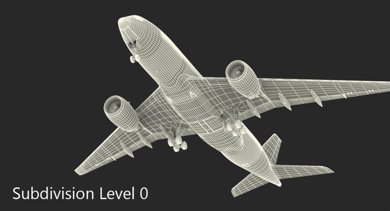 Airbus A350-800 American Airlines Rigged 3D Model 3D model