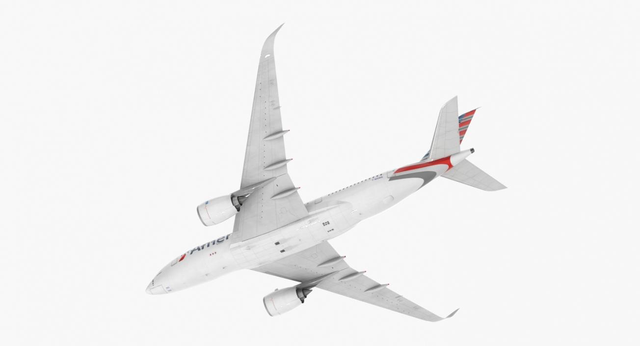 Airbus A350-800 American Airlines Rigged 3D Model 3D model