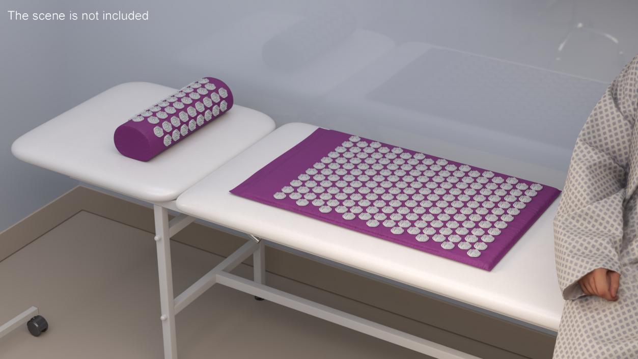 3D model Acupressure Mat and Pillow Purple 2