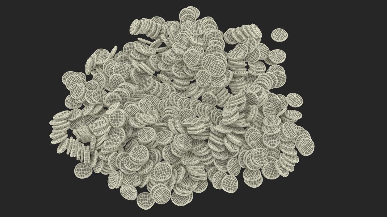 Bunch of Gold Coins 3D model