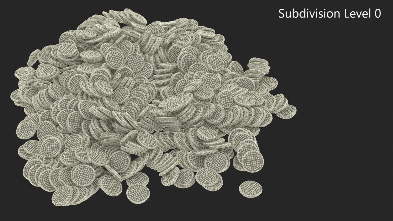 Bunch of Gold Coins 3D model