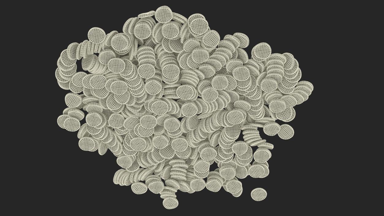 Bunch of Gold Coins 3D model