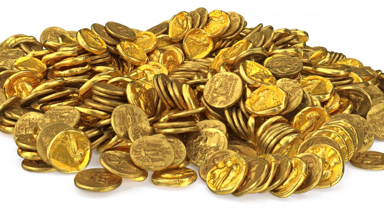 Bunch of Gold Coins 3D model