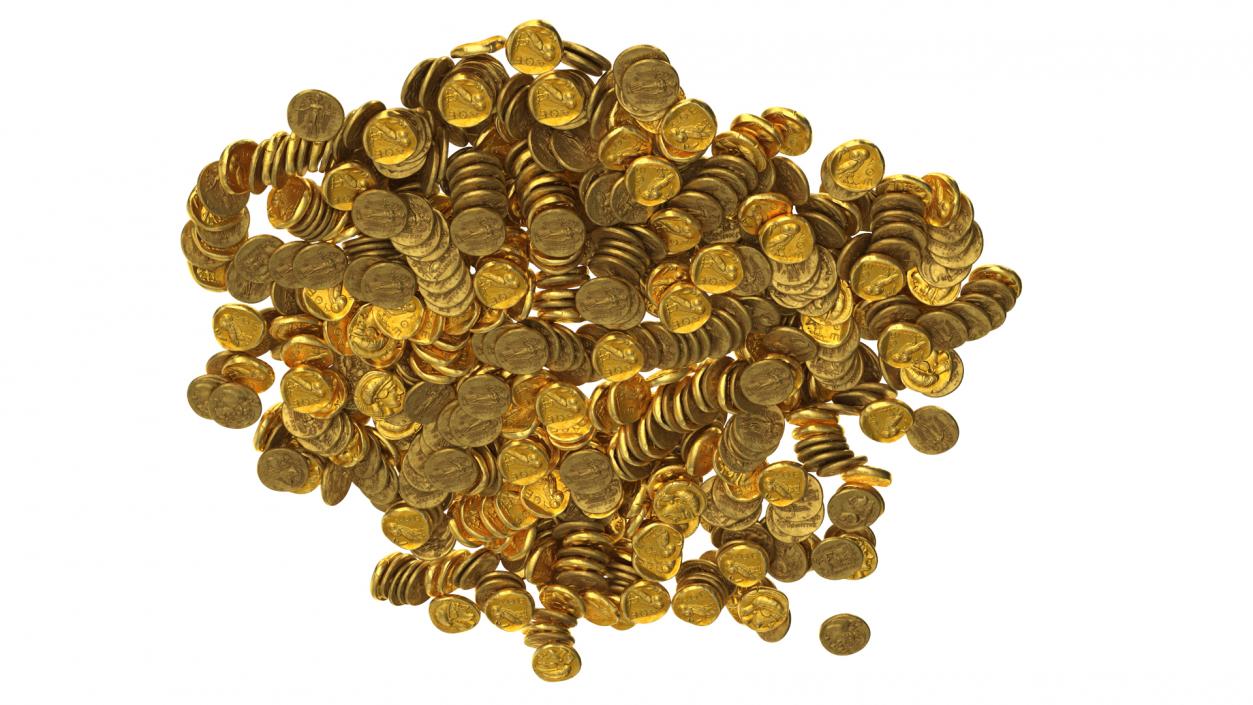 Bunch of Gold Coins 3D model