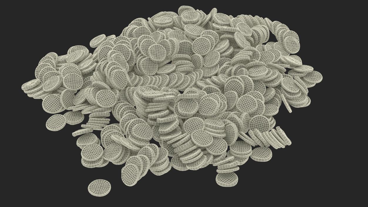 Bunch of Gold Coins 3D model