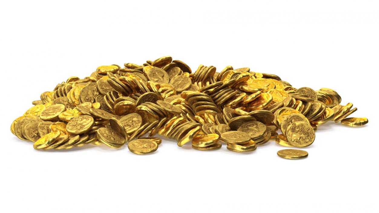 Bunch of Gold Coins 3D model