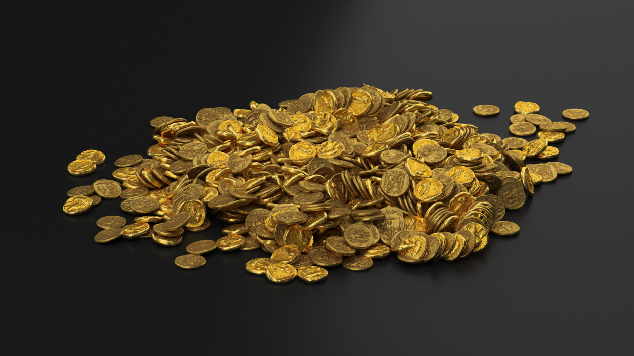 Bunch of Gold Coins 3D model