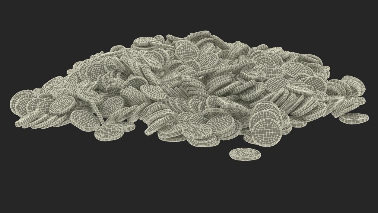 Bunch of Gold Coins 3D model