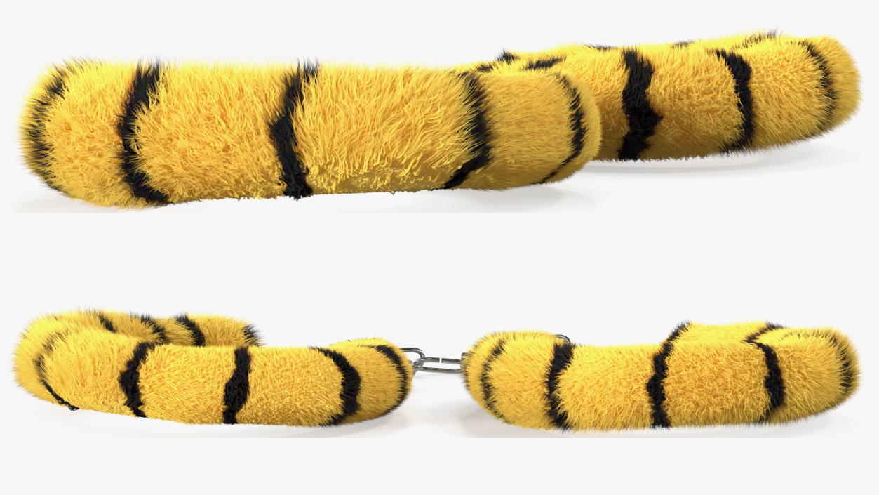 3D model Fuzzy Tiger Handcuffs Fur