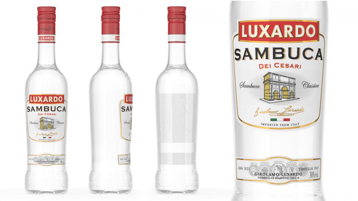 Luxardo Sambuca Dei Cesari 750ml Bottle 3D model