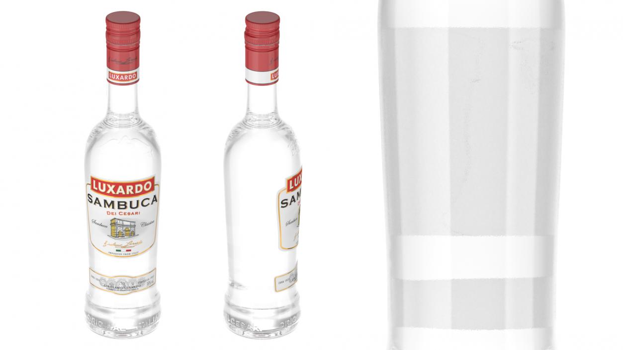 Luxardo Sambuca Dei Cesari 750ml Bottle 3D model