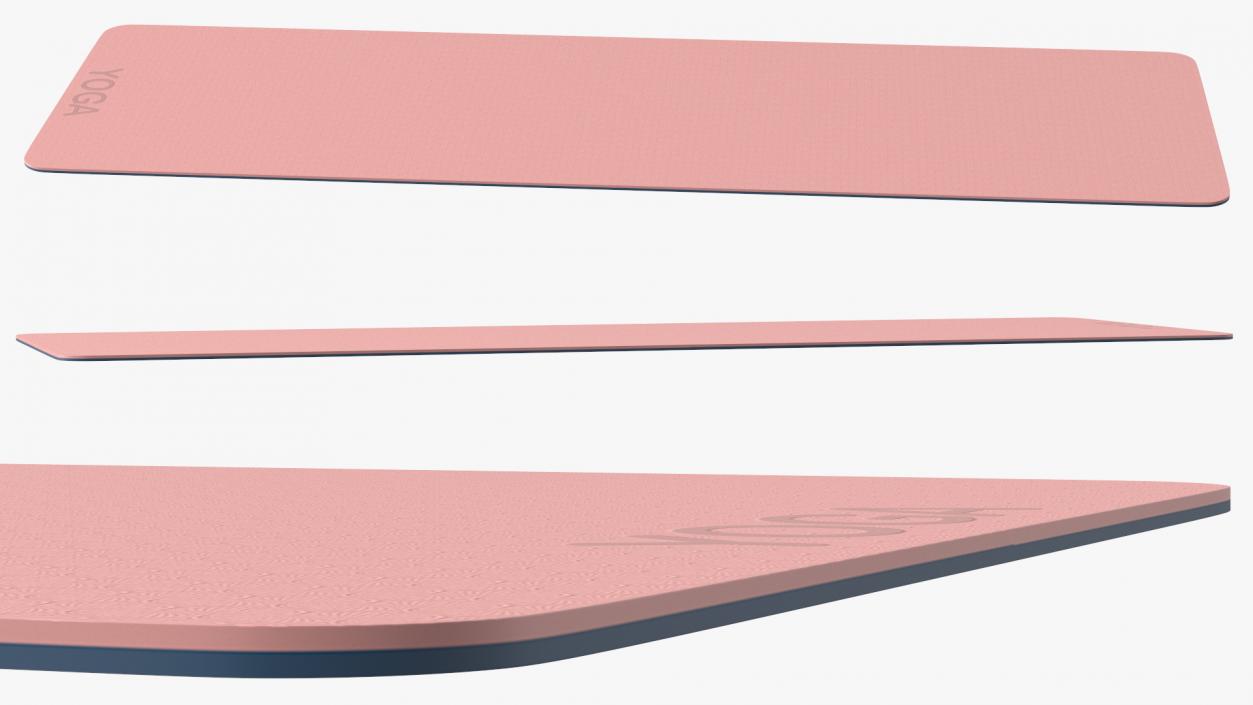 3D model Yoga Mat Unwrap Pink