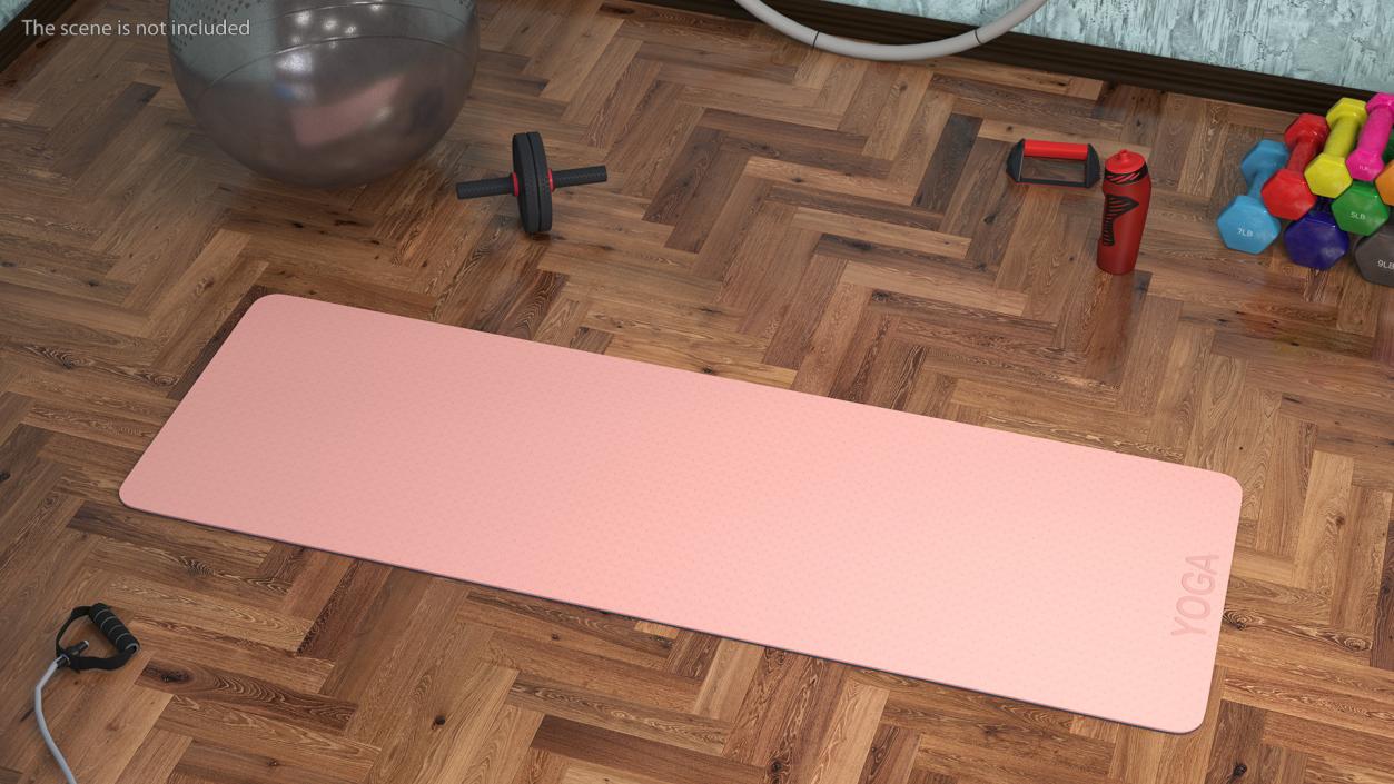 3D model Yoga Mat Unwrap Pink