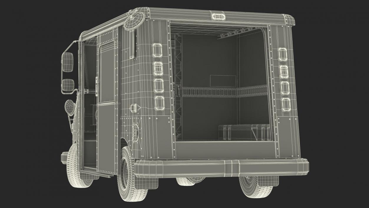 3D Grumman LLV USA Post Car Rigged