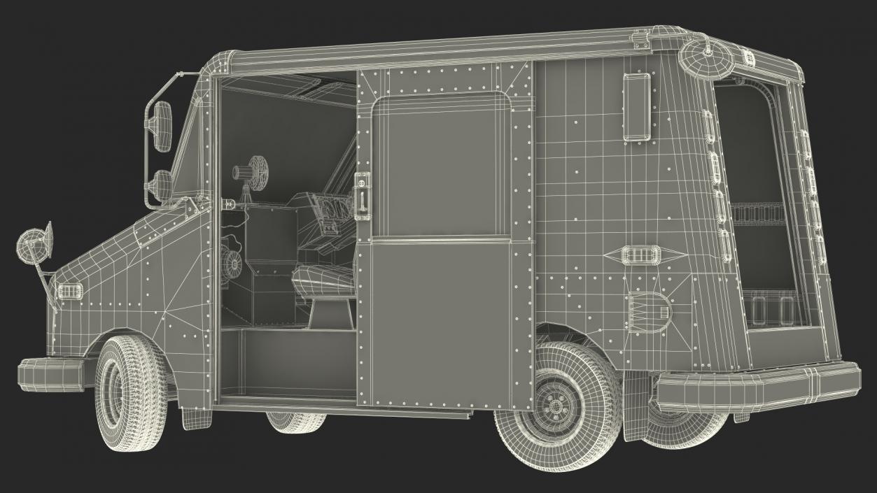 3D Grumman LLV USA Post Car Rigged