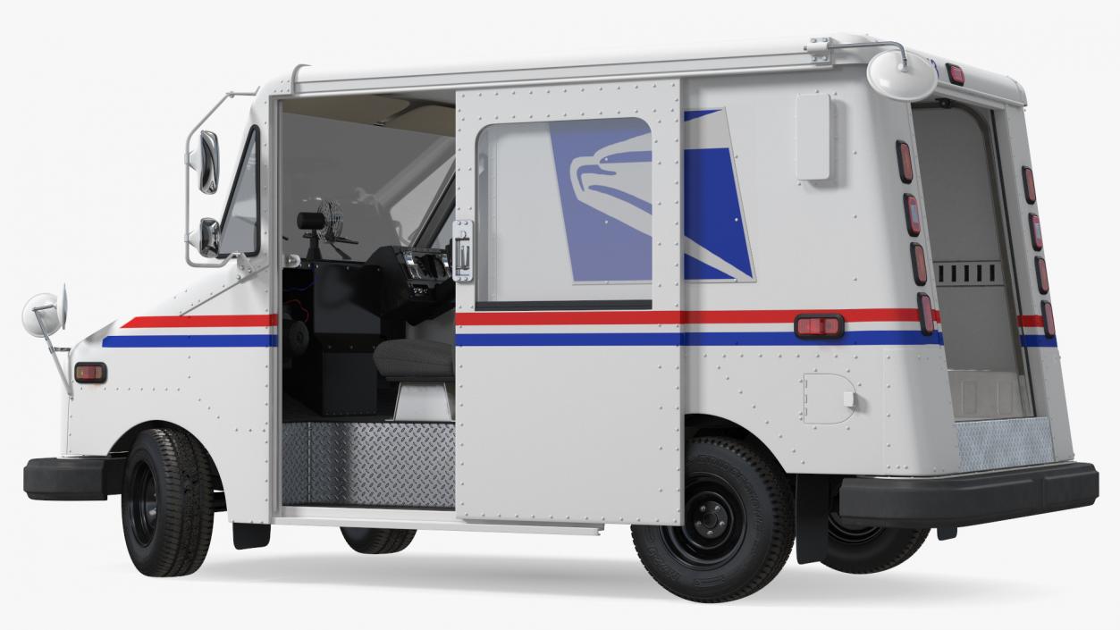 3D Grumman LLV USA Post Car Rigged