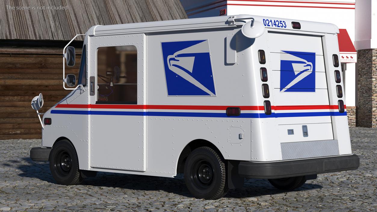 3D Grumman LLV USA Post Car Rigged