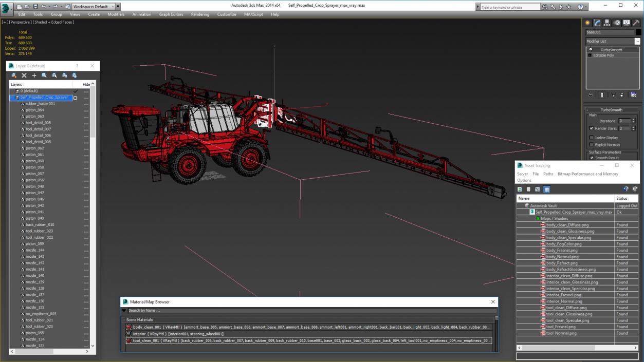 Self Propelled Crop Sprayer 3D