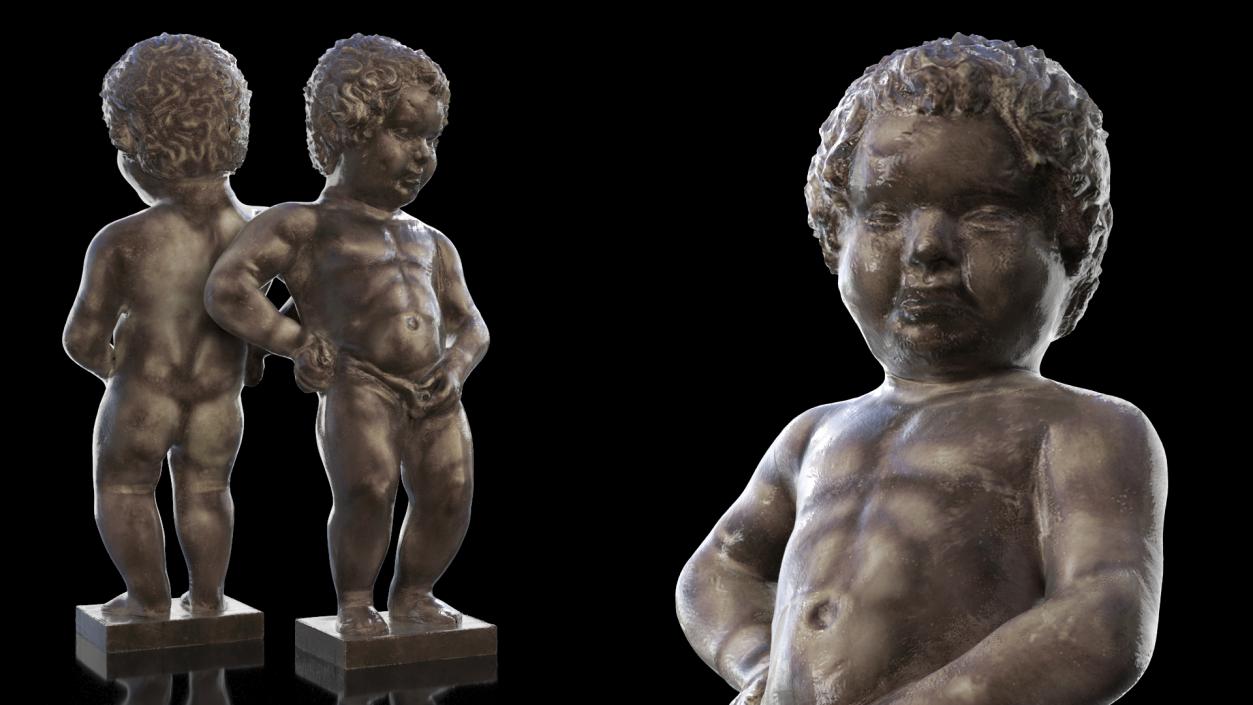 Manneken Pis Statue 3D model