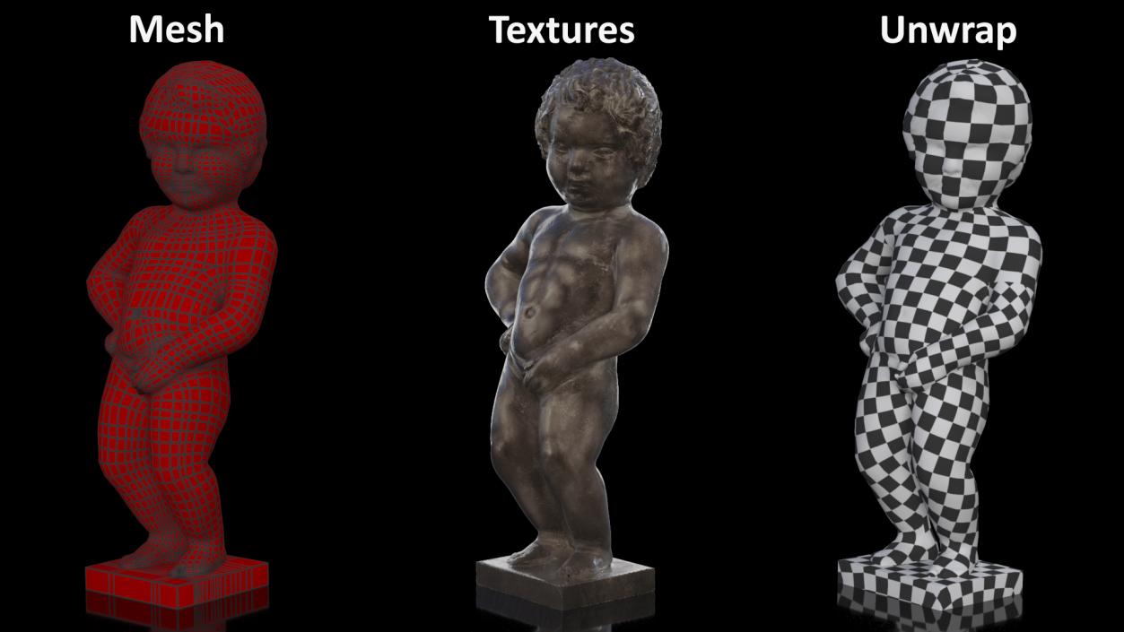 Manneken Pis Statue 3D model