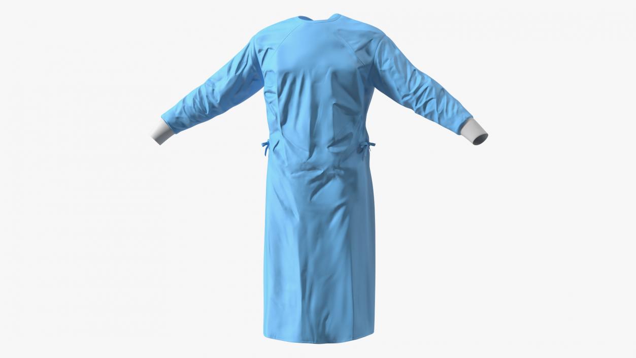 3D Full Sleeve Blue Cotton Surgeon Gown