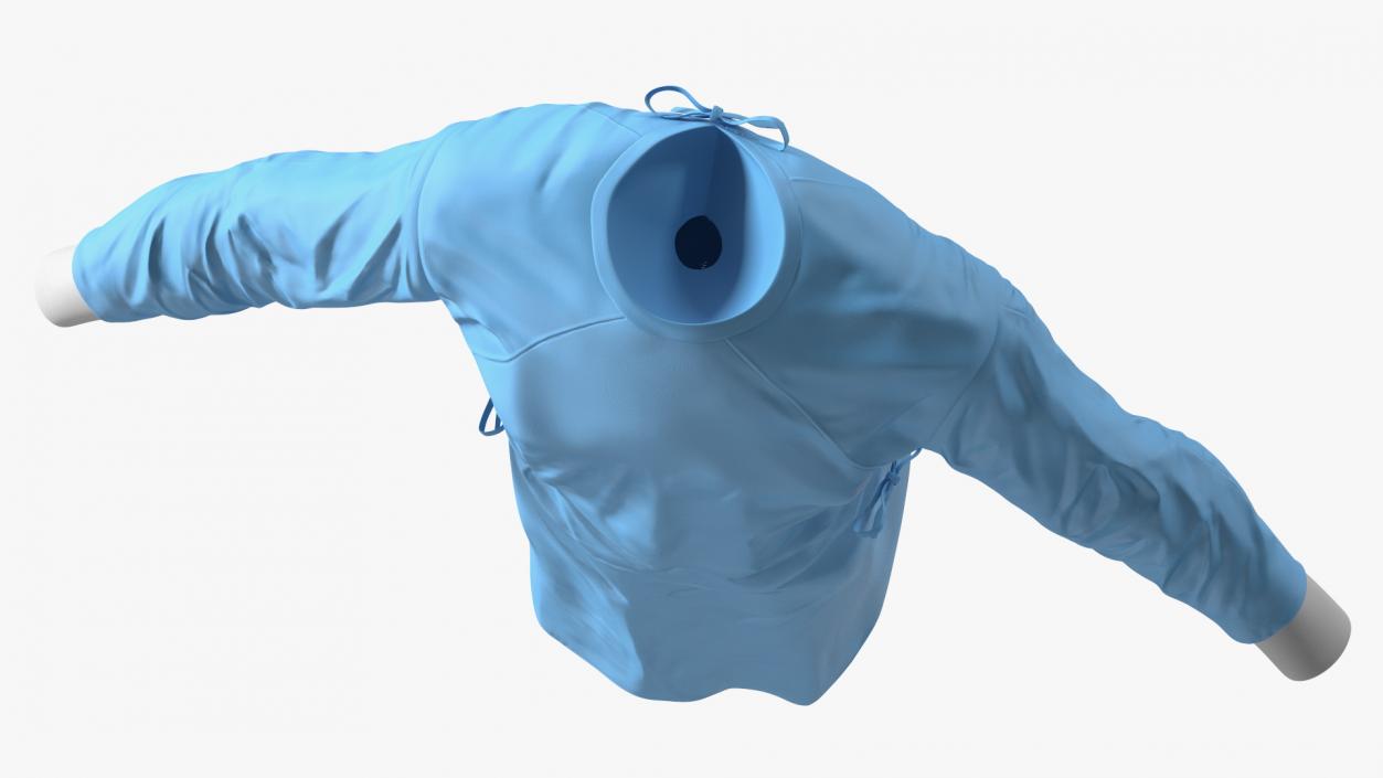 3D Full Sleeve Blue Cotton Surgeon Gown