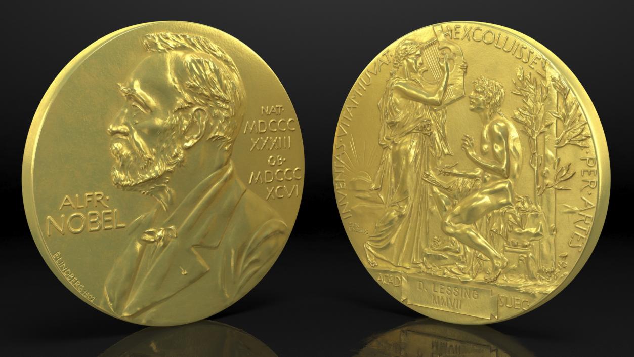 Literature Nobel Prize with Box Collection 3D