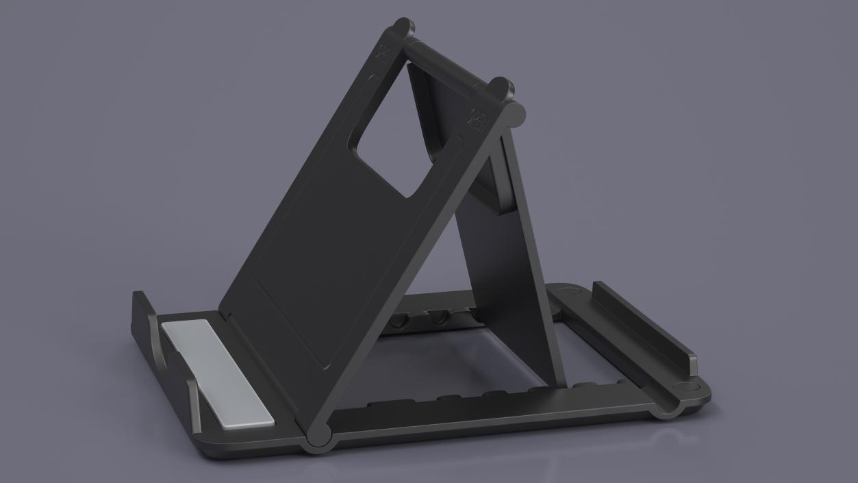 3D Desktop Mobile Phone Holder Black model