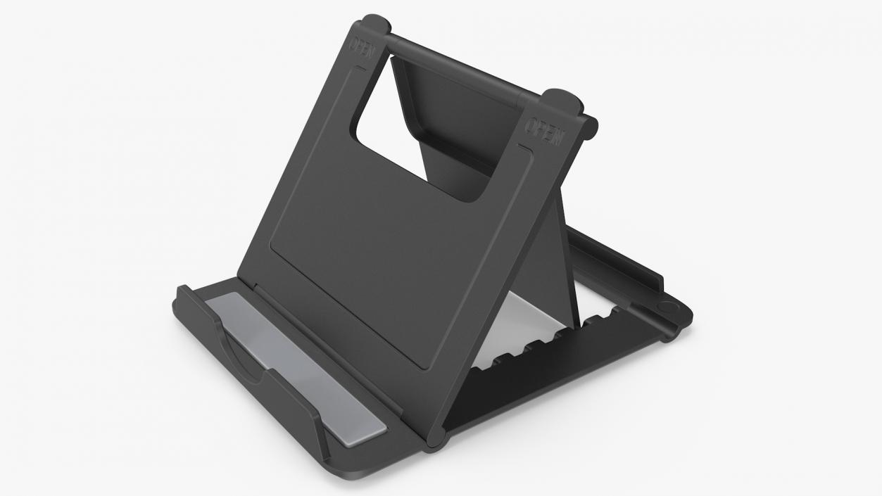 3D Desktop Mobile Phone Holder Black model