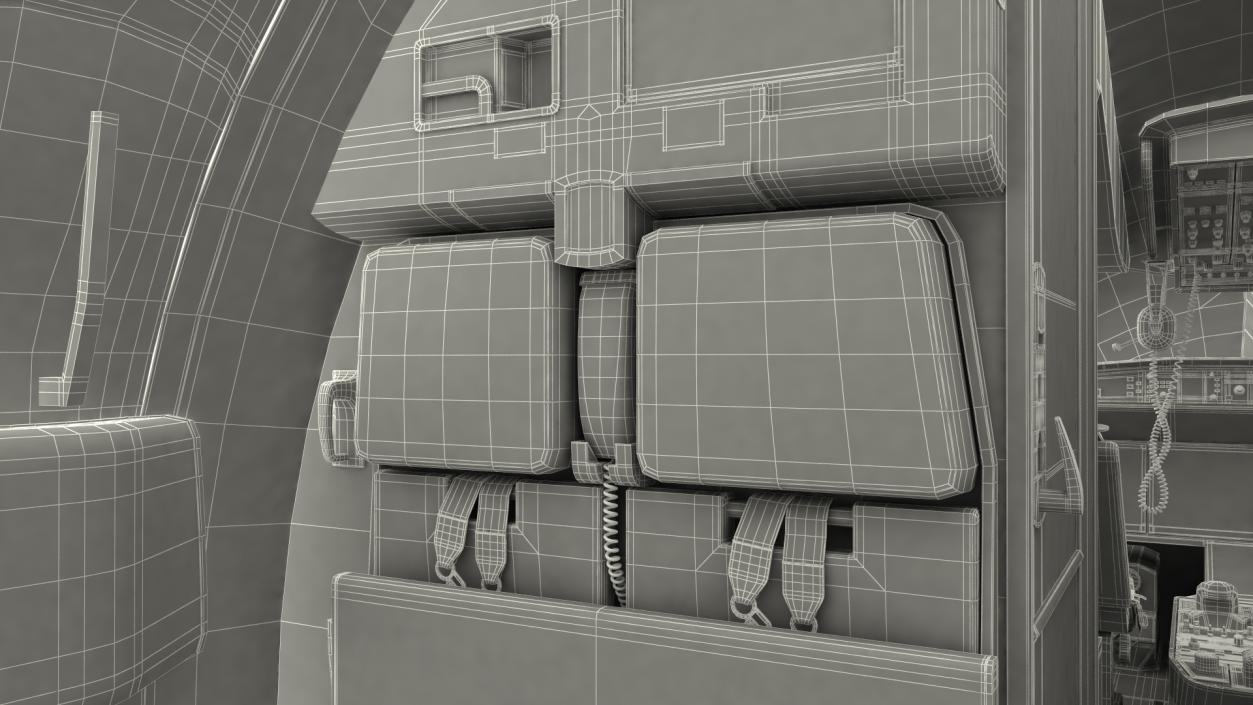 Airbus A220 100 Detailed Interior Rigged 2 3D