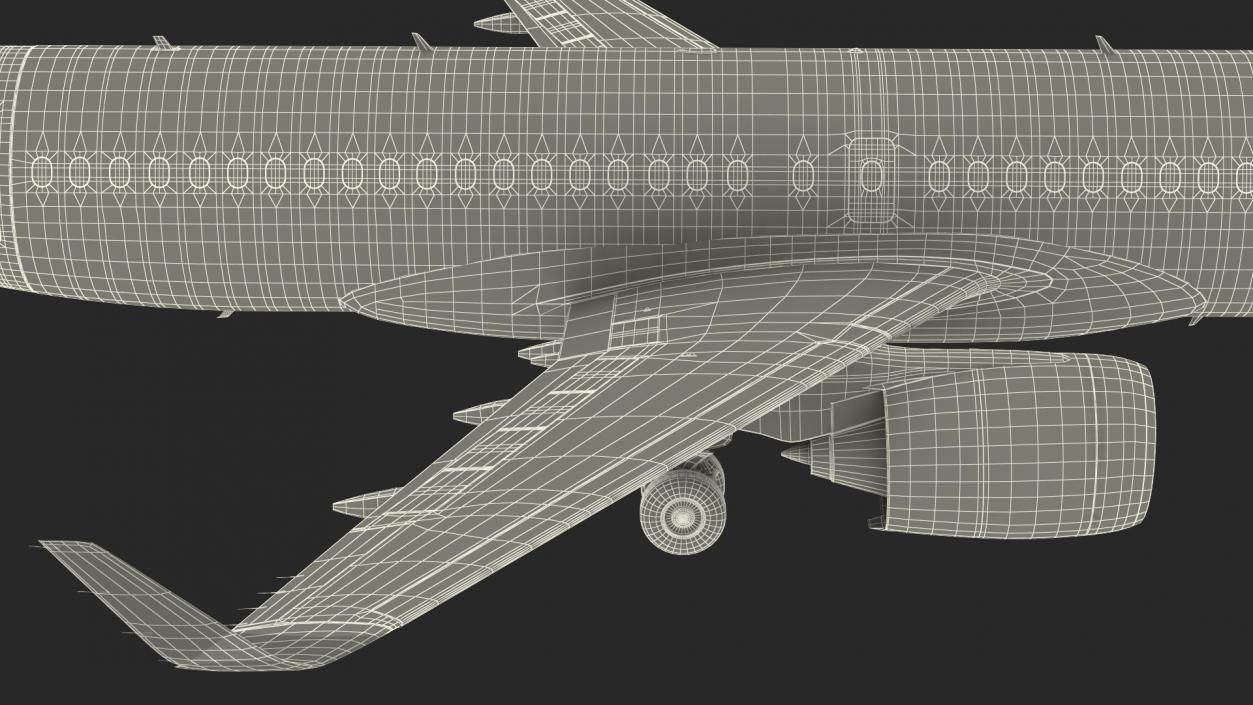 Airbus A220 100 Detailed Interior Rigged 2 3D