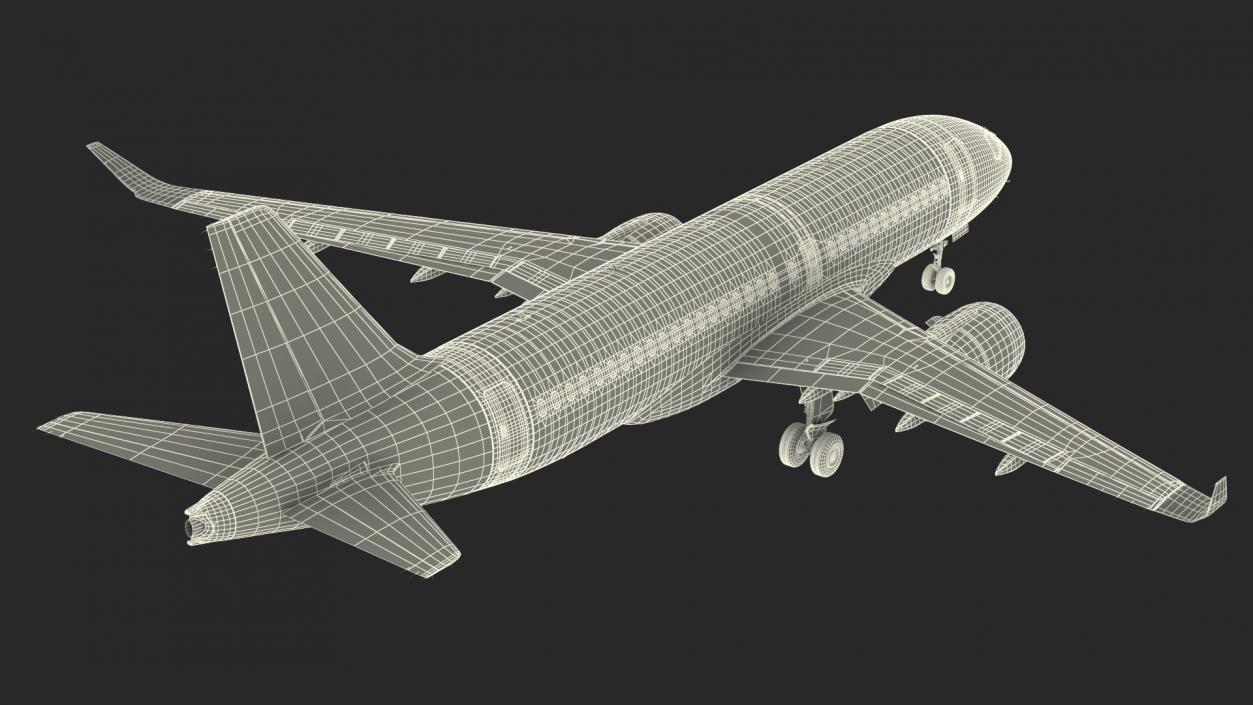 Airbus A220 100 Detailed Interior Rigged 2 3D