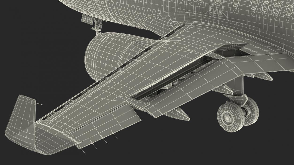 Airbus A220 100 Detailed Interior Rigged 2 3D