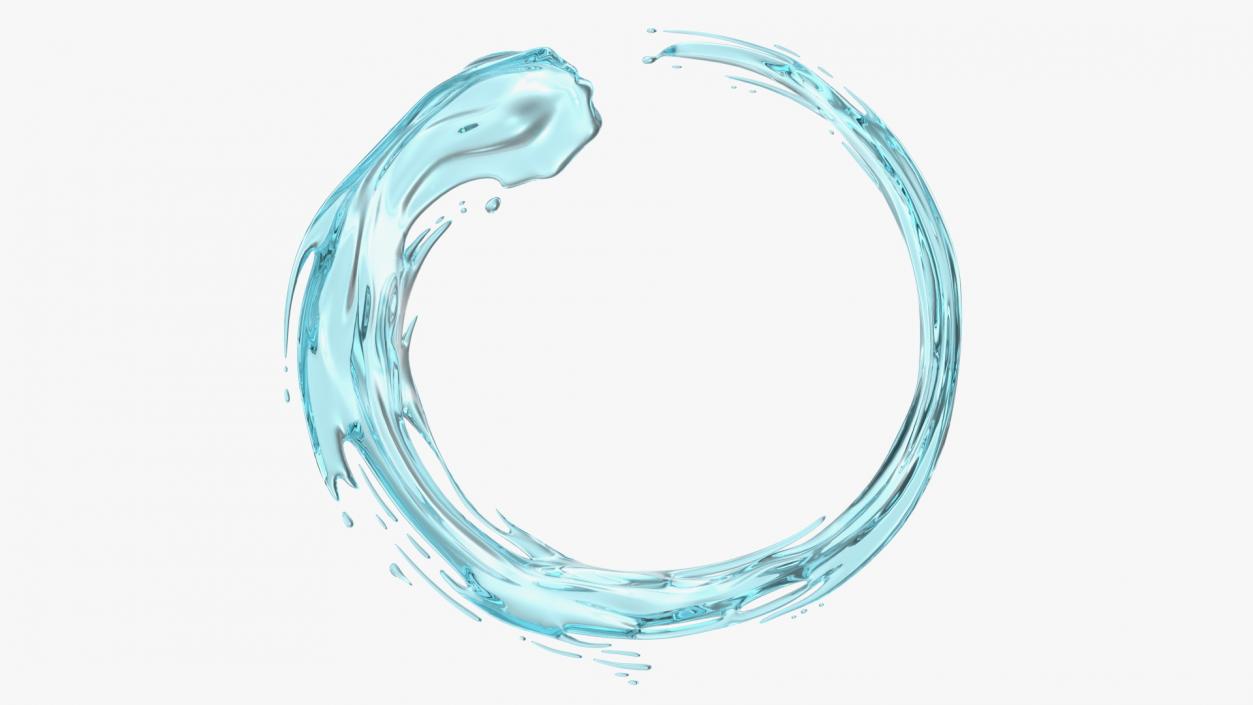 Water Circle Splash 3D model