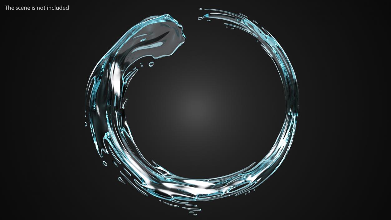 Water Circle Splash 3D model