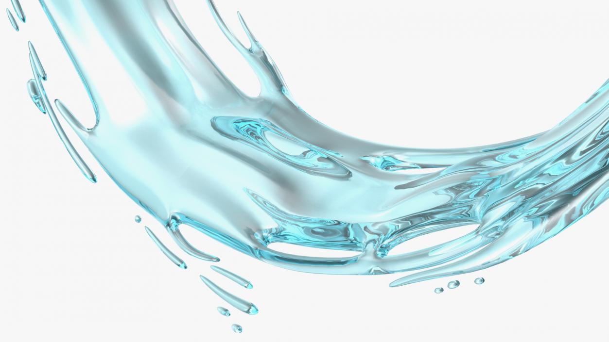 Water Circle Splash 3D model