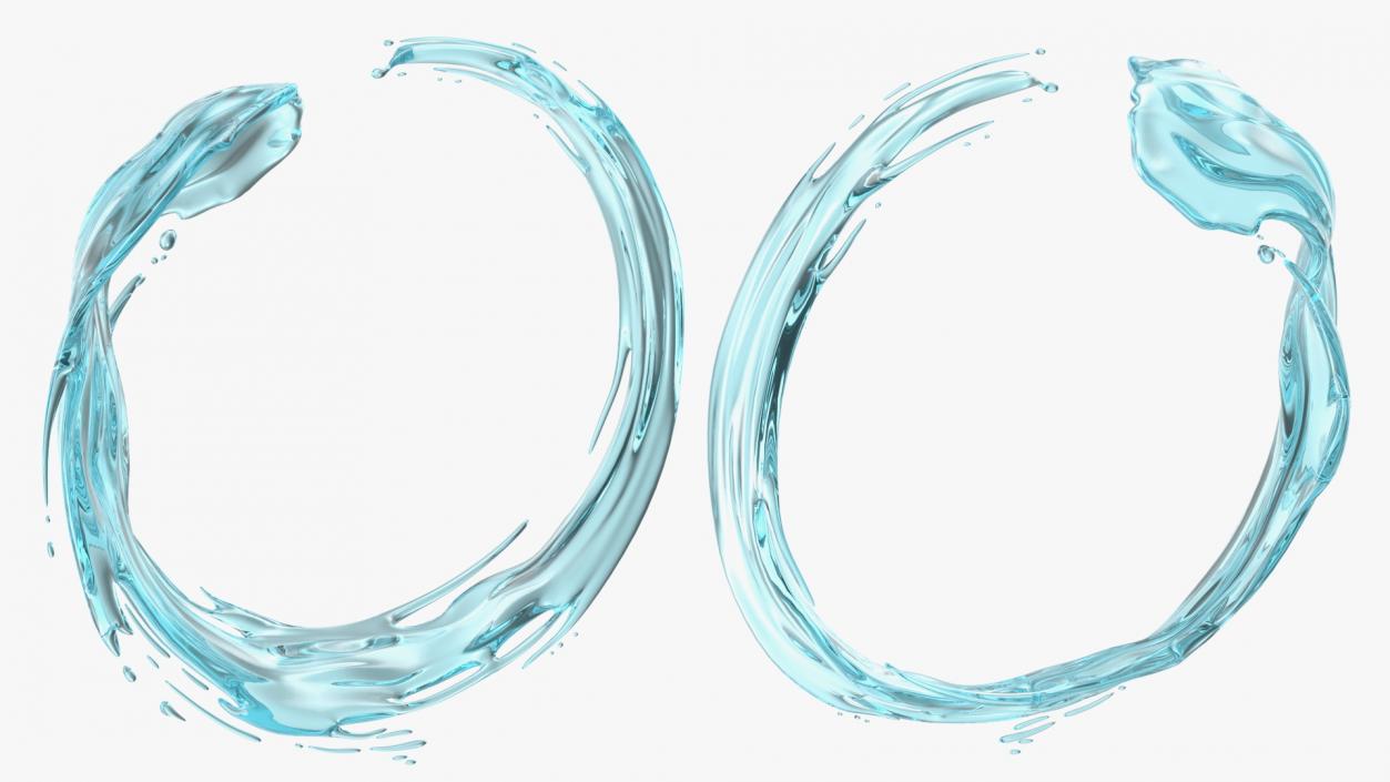 Water Circle Splash 3D model