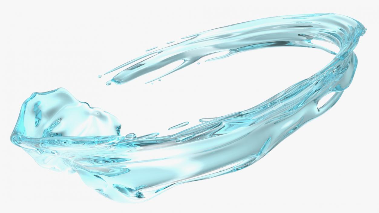 Water Circle Splash 3D model