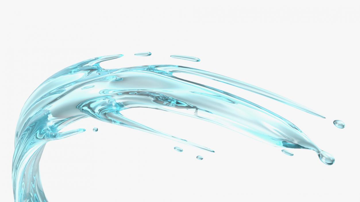 Water Circle Splash 3D model