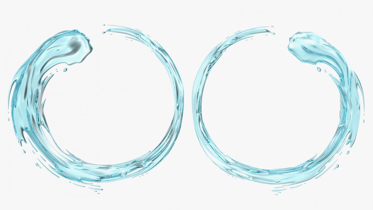 Water Circle Splash 3D model