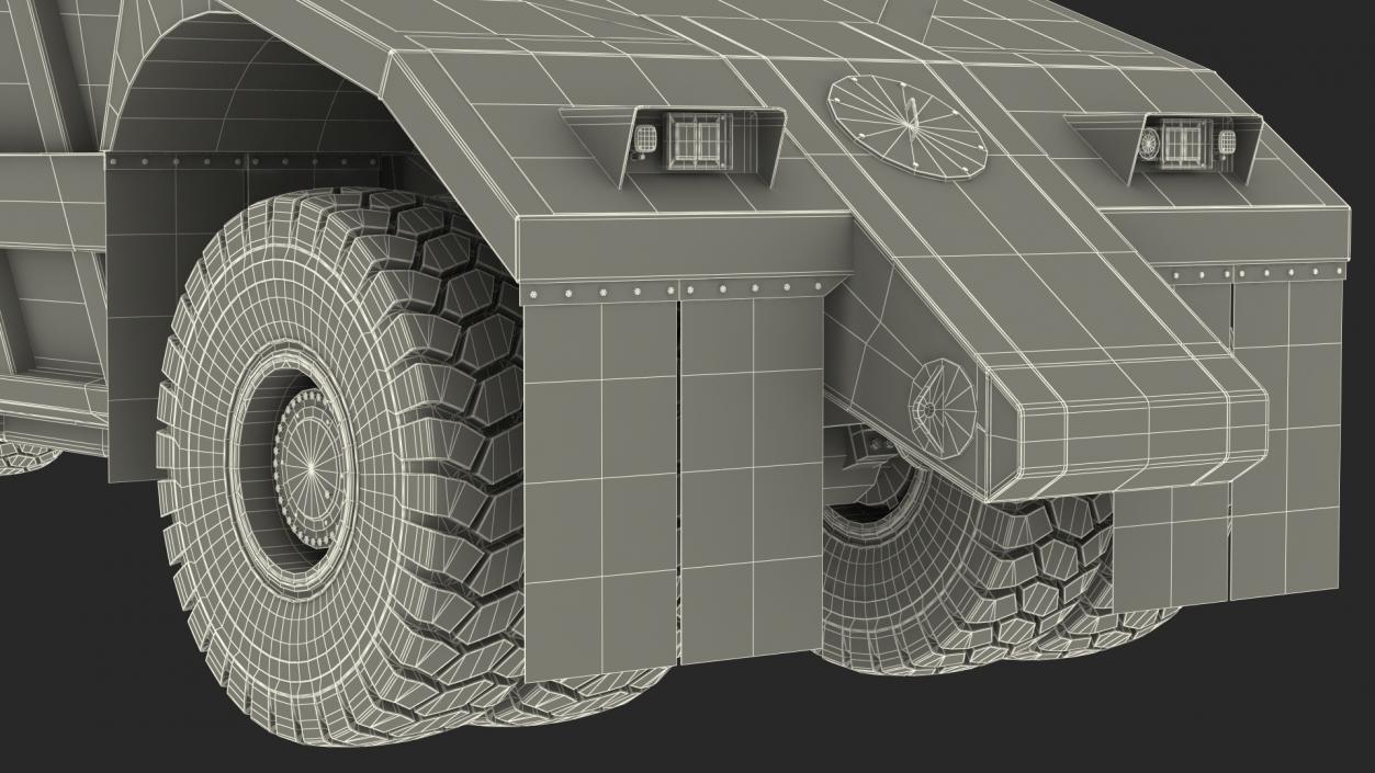 3D Heavy Duty Dump Trailer Clean Rigged