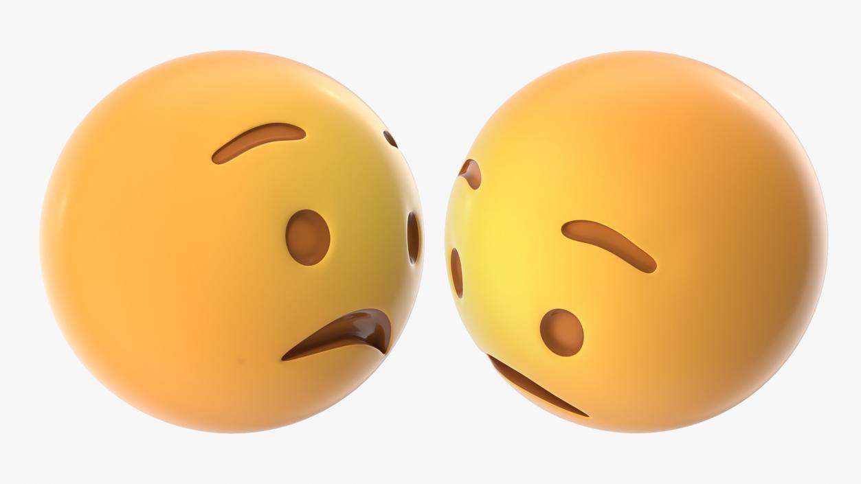 3D Worried Emoji model