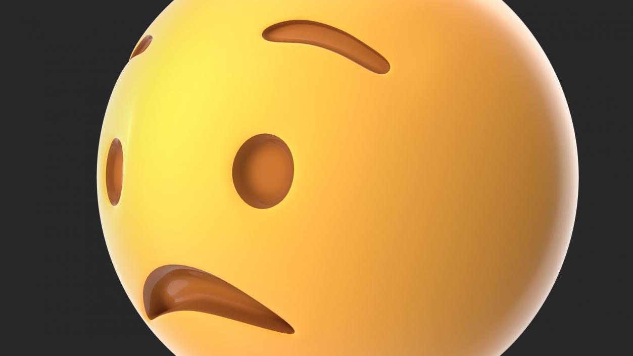 3D Worried Emoji model