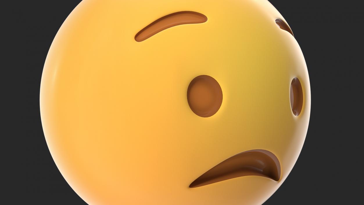 3D Worried Emoji model