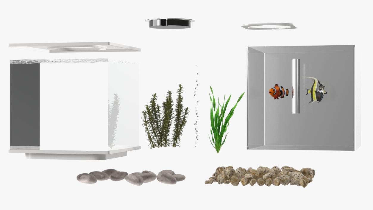 3D model Fish Tank White Cube