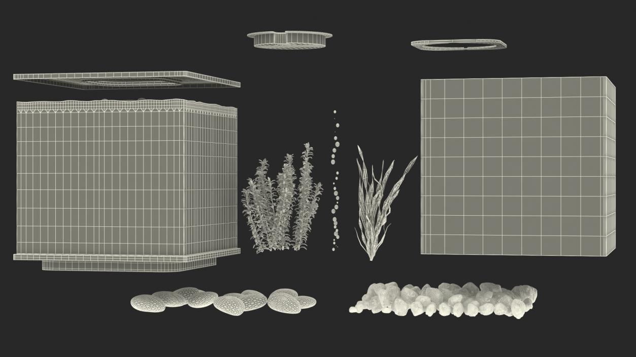 3D model Fish Tank White Cube